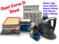 Opel Corsa D Bakm Kiti Set Halinde Dizel Aralara (Z1.3DTJ) (Motor Ya, Mazot, Hava, Ya, Polen Filtresi) OPEL YEDEK PARA SATI THAL